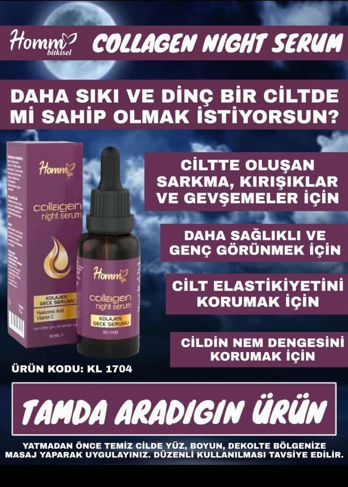 Homm Kolajen Krem & Gece Serumu 50 ml - Görsel 4