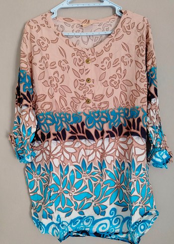 Zara Çiçek Desenli Uzun Kollu Düğmeli tunik
