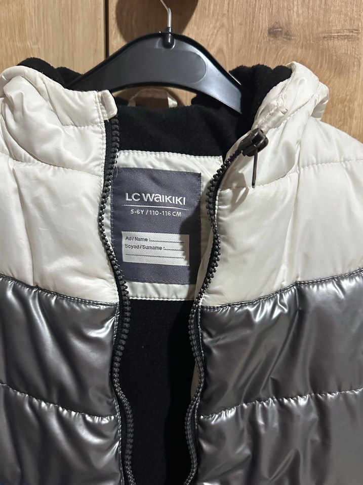 Gri Mavi Erkek Çocuk Şişme Mont - Görsel 5