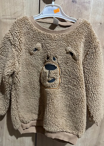 Kahverengi Nakışlı Erkek Çocuk Sweatshirt - Görsel 4