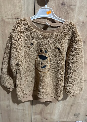 Kahverengi Nakışlı Erkek Çocuk Sweatshirt - Görsel 2