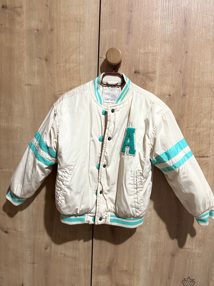 Beyaz Nakışlı Erkek Çocuk Street Wear Mont - Görsel 3