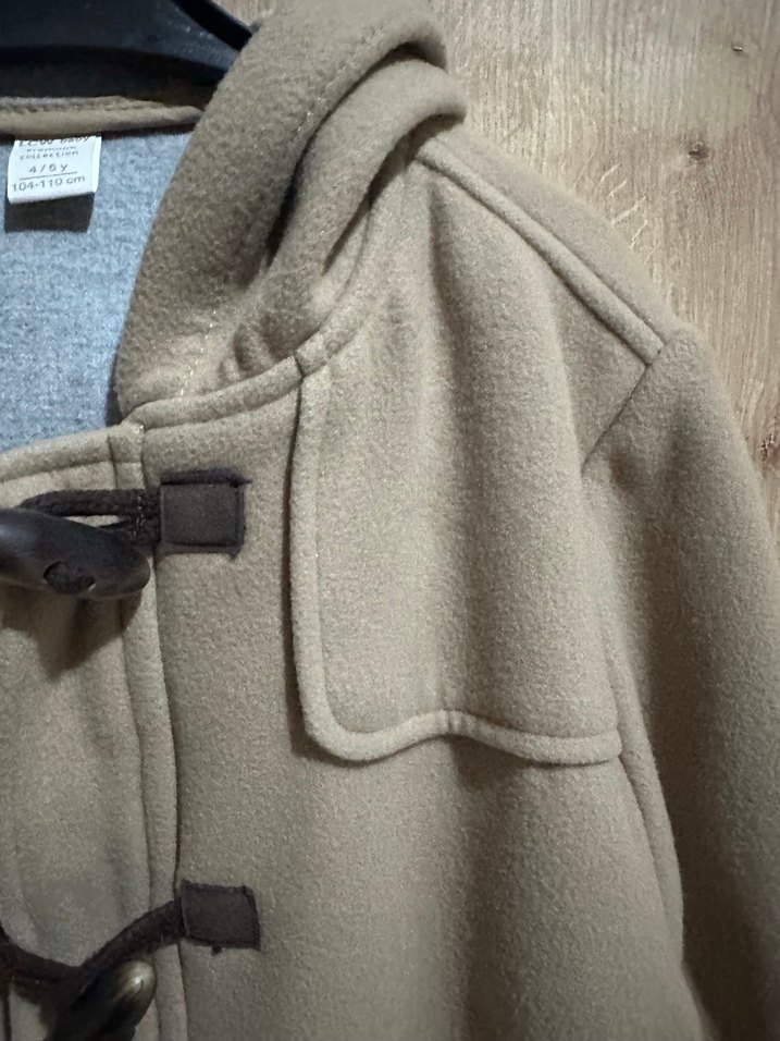 Bej Kapüşonlu Erkek Çocuk Kaban - Görsel 2