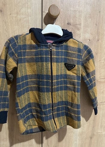 Erkek Çocuk Kahverengi Ekose Düğmeli Gömlek - Görsel 4