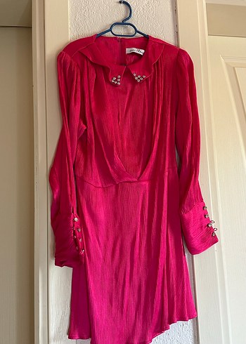 Pembe Parlak Uzun Kollu Hamile Bluzu - Görsel 6