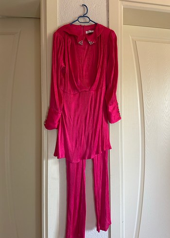 Pembe Parlak Uzun Kollu Hamile Bluzu - Görsel 4