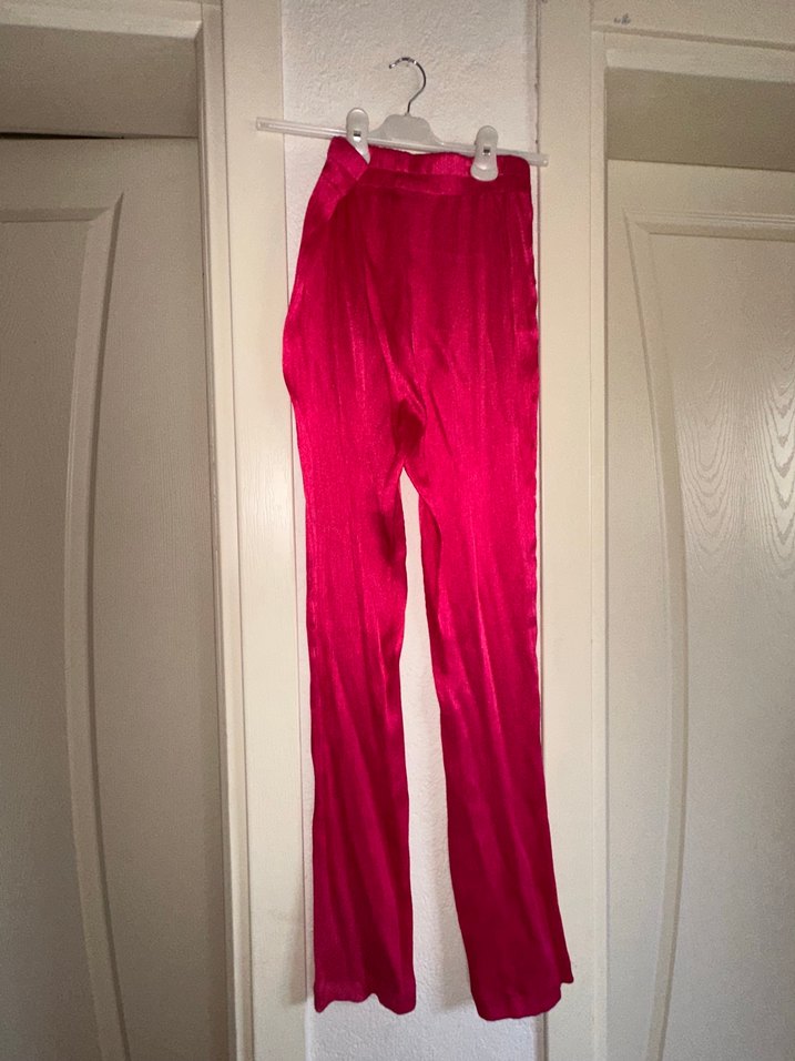 Pembe Parlak Uzun Kollu Hamile Bluzu - Görsel 3