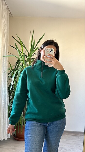 Üç iplik şardonlu sweatshirt