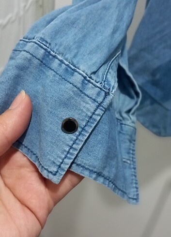 46 Beden mavi Renk Yumusak kot Gömlek