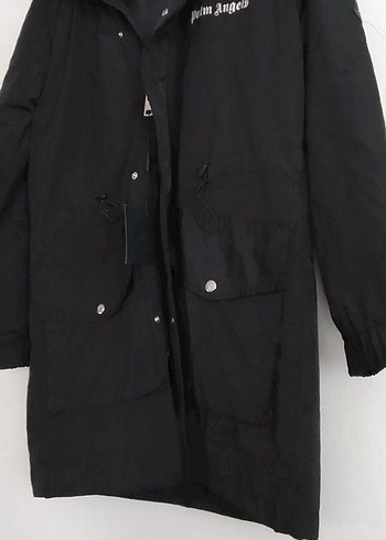 Erkek Siyah Kapüşonlu Midi Yağmurluk palm angeles - Görsel 2