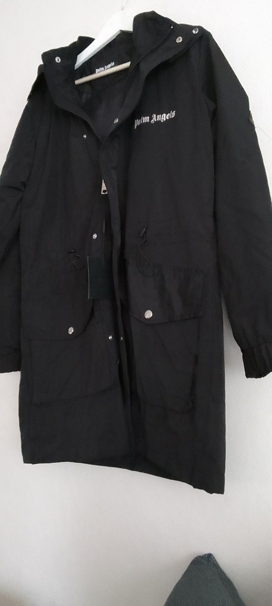 Erkek Siyah Kapüşonlu Midi Yağmurluk palm angeles - Görsel 2