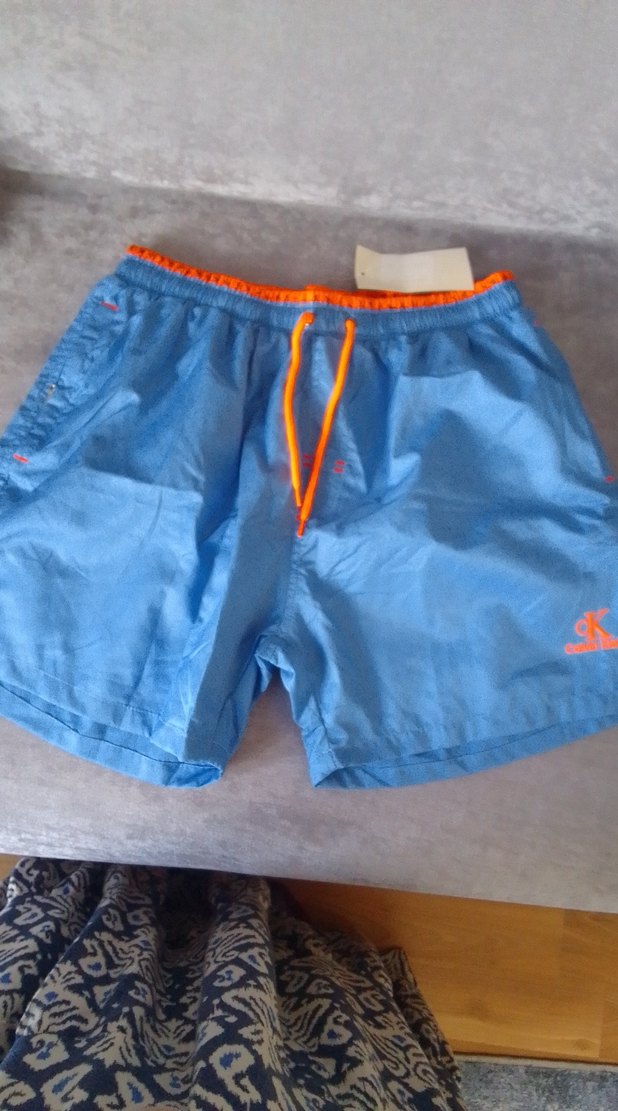 Mavi Rahat Kesim Erkek Mini Mayo Şort - Görsel 2