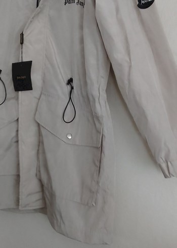 Bej Düğmeli Kısa Street Wear unisex Ceket - Görsel 2