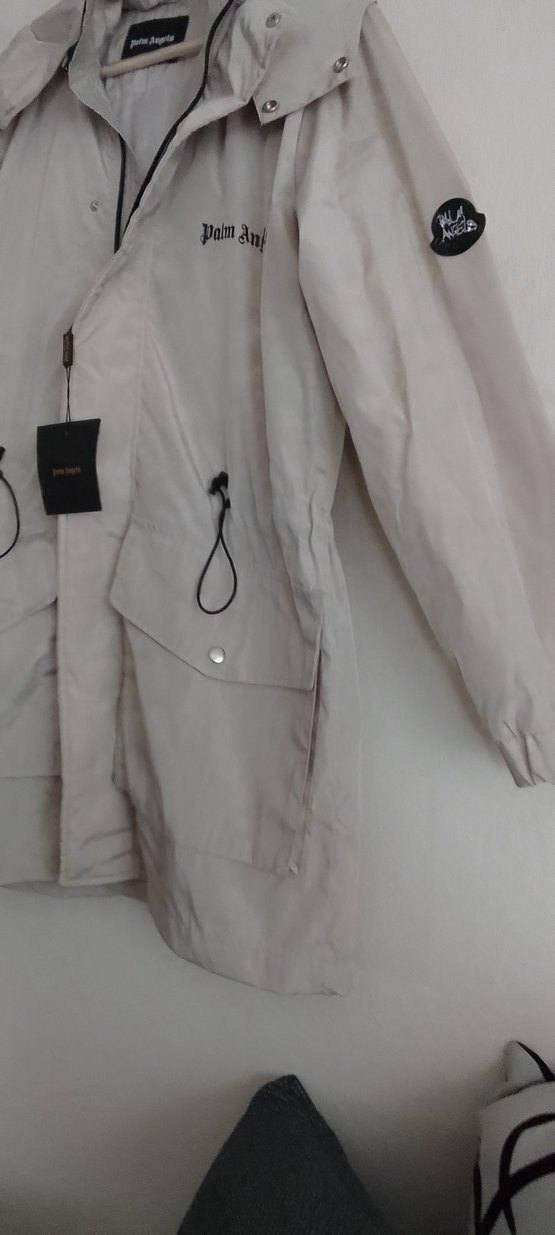 Bej Düğmeli Kısa Street Wear unisex Ceket - Görsel 2