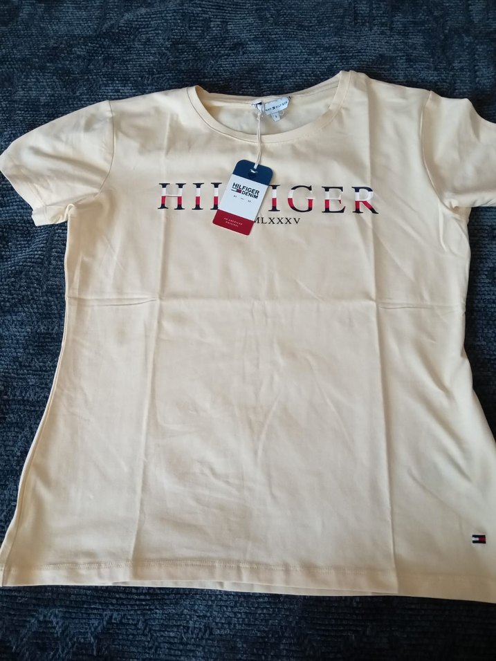Tommy Hilfiger sarı Pamuklu Tişört - Görsel 3