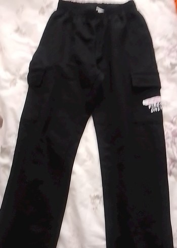 Siyah Kız Çocuk Bol Kesim Street Wear Pantolon
