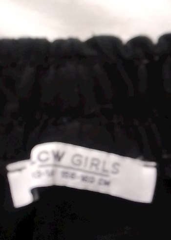 LC Waikiki Siyah Kız Çocuk Bol Kesim Street Wear Pantolon