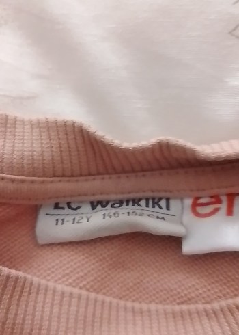 LC Waikiki Pembe çocuk Düğmeli Sweatshirt