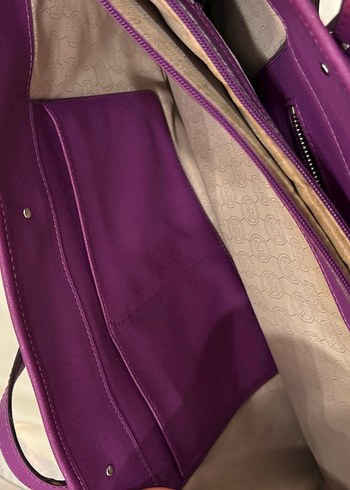 Mor Deri Michael Kors Kadın Büyük Boy Çanta - Görsel 8