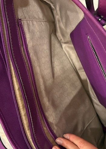 Mor Deri Michael Kors Kadın Büyük Boy Çanta - Görsel 7