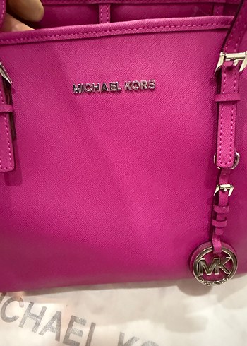 Michael Kors Pembe Orta Boy Deri Kadın Çanta - Görsel 8
