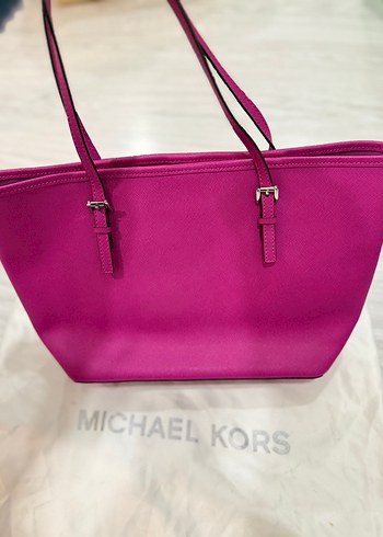 Michael Kors Pembe Orta Boy Deri Kadın Çanta - Görsel 4
