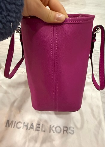 Michael Kors Pembe Orta Boy Deri Kadın Çanta - Görsel 7