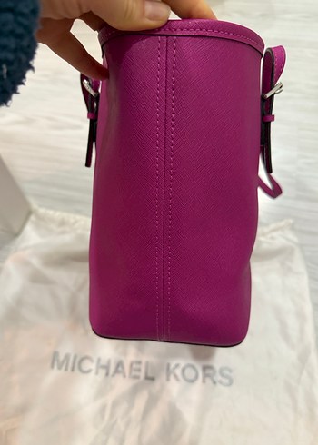 Michael Kors Pembe Orta Boy Deri Kadın Çanta - Görsel 6