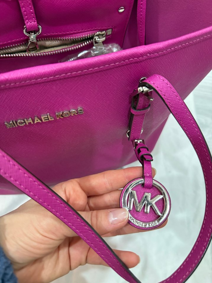 Michael Kors Pembe Orta Boy Deri Kadın Çanta - Görsel 2