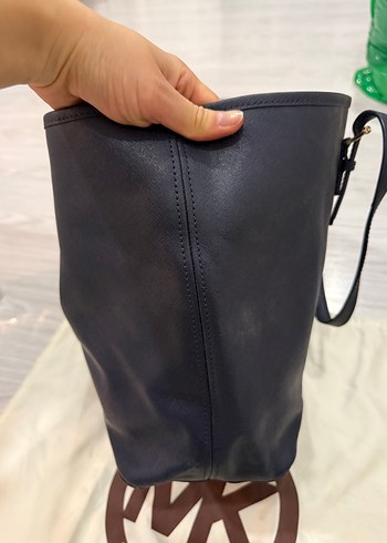 Michael Kors Lacivert Deri Kadın Büyük Çanta - Görsel 5