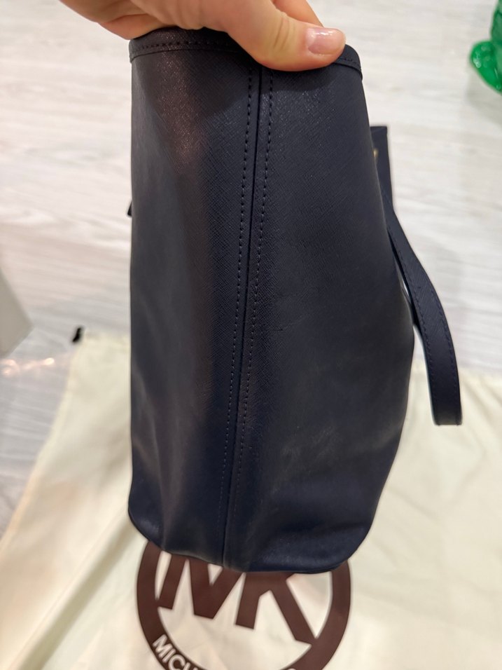 Michael Kors Lacivert Deri Kadın Büyük Çanta - Görsel 3