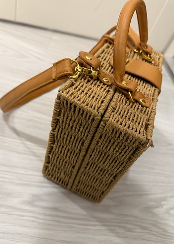 Bej Örgü  Kadın Çanta - Görsel 8