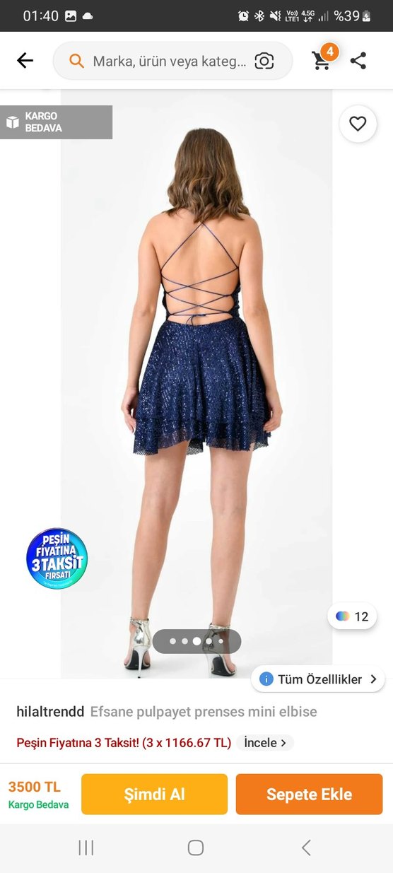 Sırt Detaylı Abiye Elbise - Görsel 3