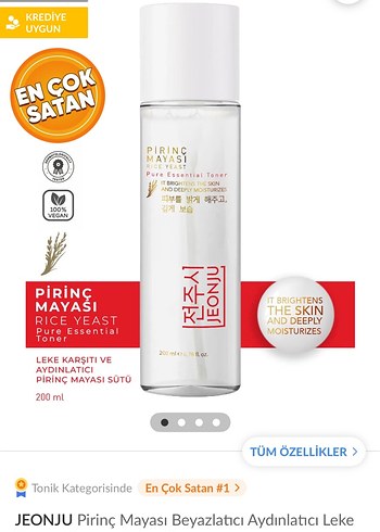 JEONJU Pirinç Mayası Beyazlatıcı Tonik 200ml - Görsel 2