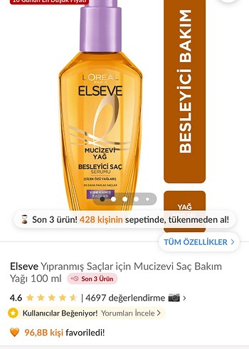 Elseve Yıpranmış Saçlar için Besleyici Saç Serumu 100 ml - Görsel 2