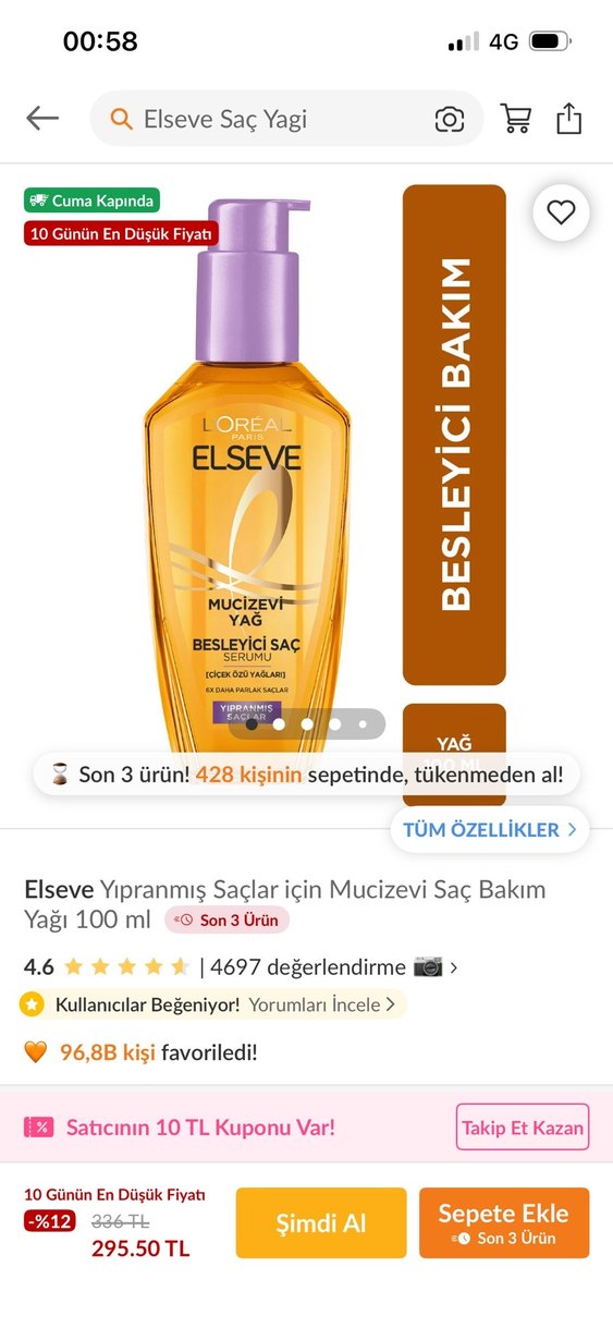 Elseve Yıpranmış Saçlar için Besleyici Saç Serumu 100 ml - Görsel 2