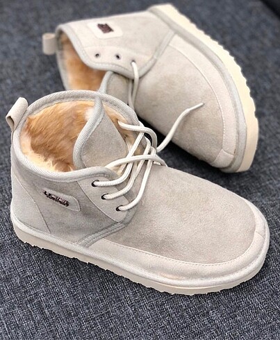 Bağcıklı krem ugg