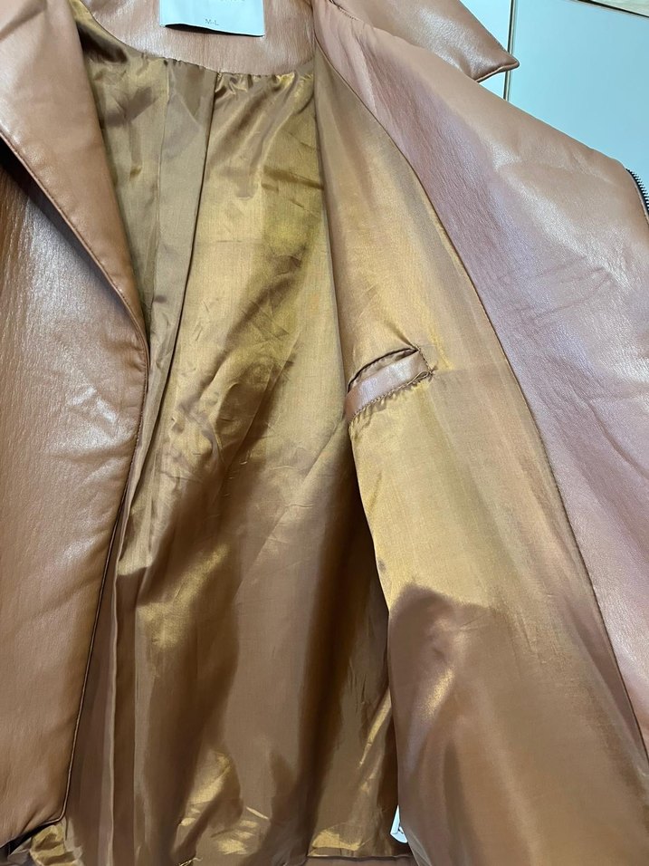 Kahverengi Deri Ceket - Görsel 5