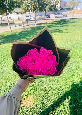 Canlı Pembe Gül Buketi - Görsel 2