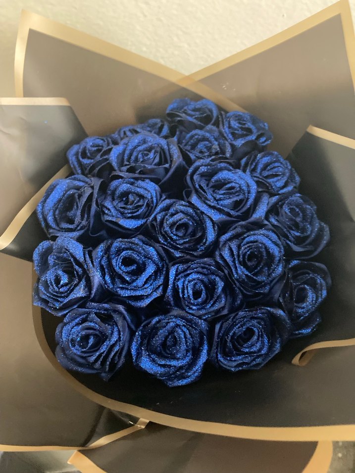 Simli Saten Gül - Görsel 3