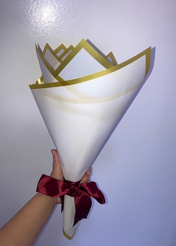 Bordo Saten Gül Buketi - Görsel 2