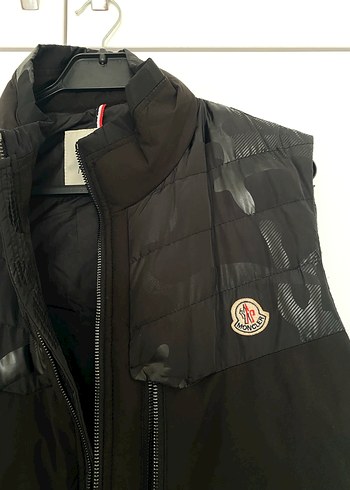 Moncler Siyah Kamuflaj Desenli Erkek Spor Yelek - Görsel 4