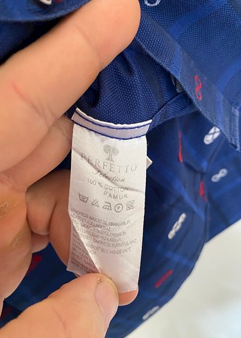 Erkek Lacivert Baskılı Uzun Kollu Gömlek - Görsel 4