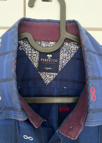 Erkek Lacivert Baskılı Uzun Kollu Gömlek - Görsel 2