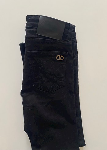 Orijinal Balentino Erkek Siyah Düğmeli Regular Fit Denim Jean - Görsel 2