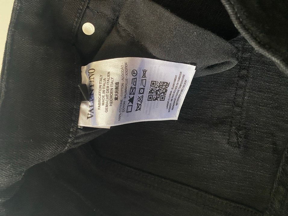 Orijinal Balentino Erkek Siyah Düğmeli Regular Fit Denim Jean - Görsel 4