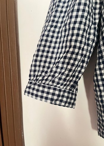 36 Beden beyaz Renk Nakışlı Yaka Detaylı Kadın Mini Gömlek