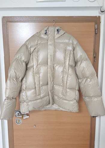 Adidas Ekru Kapusonlu Sisme Mont Sifir