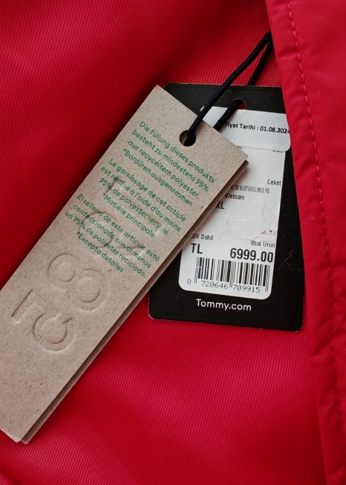 Tommy Hilfiger Kırmızı Ceket - Görsel 3