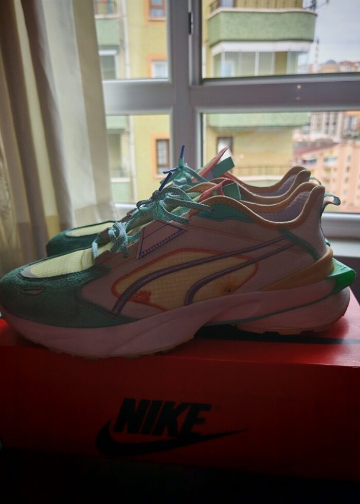 Puma Pwrframe Op-1 Kidult White-Mint - Görsel 3